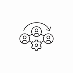 cooperative team icon sign vector