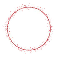 elegant red circle glitter frame