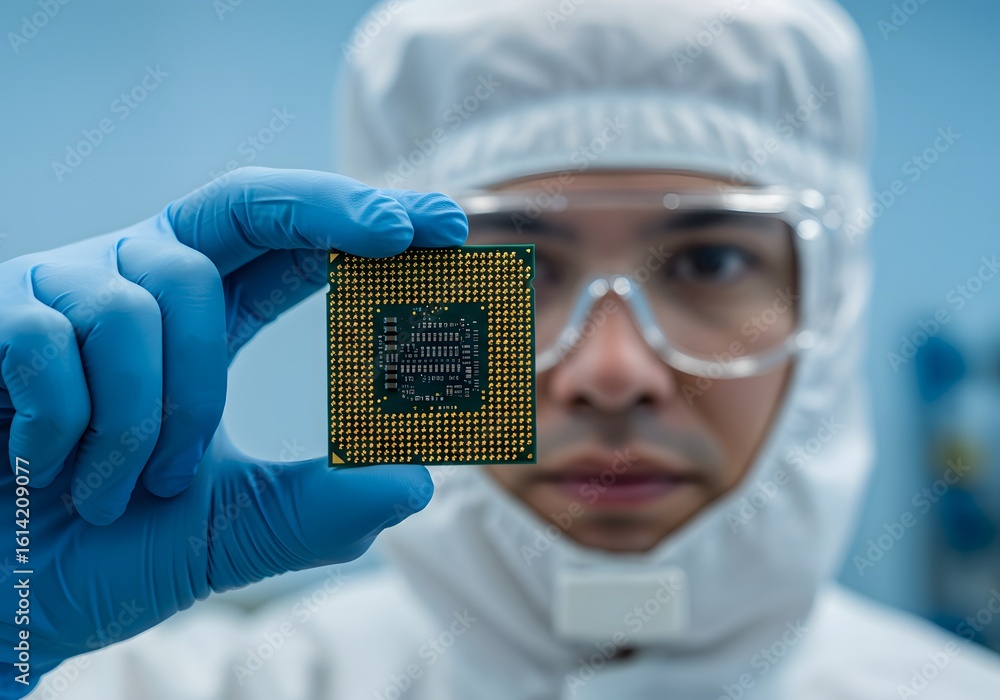 Poster examining semiconductor chip technology for computer science and engineering use