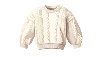 Obraz premium White Cute Sweater on White Background