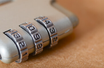 Personal Privacy Symbolized by Combination Lock and Secure Settings