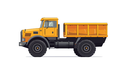 Fototapeta premium Wide Angle Truck Vehicle White Background