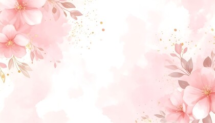 Obraz premium Champagne Pink Watercolor Splash. Abstract watercolor background