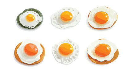 Variety of Fried Eggs Set