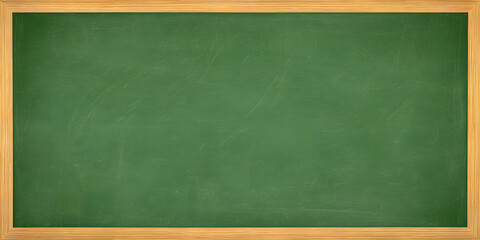 Green Blackboard with Frame: A blank blackboard provides a pristine surface framed by a wooden border, ready for messages and notes