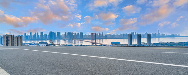 outdoor road skyline city building landscape sunset cityscape street travel
