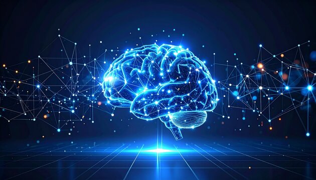 Luminous cerebral network on grid