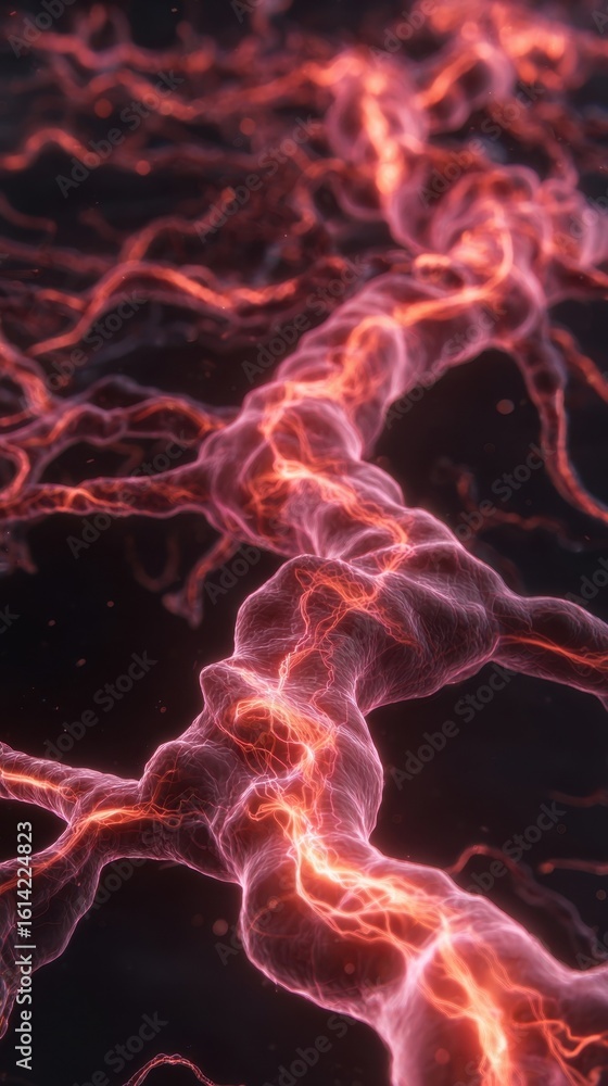 Poster highdetail graphic depicting synchronized abnormal brainwave patterns producing sustained epileptic 