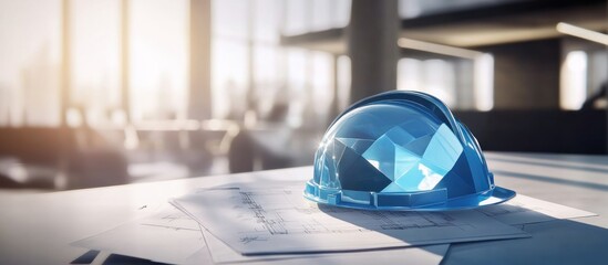 Blueprint & Hard Hat:  Modern Construction Project Planning