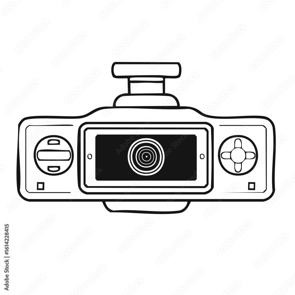Poster top view of a drone design outline, minimal art style. drone body is symmetrical. design element. pe