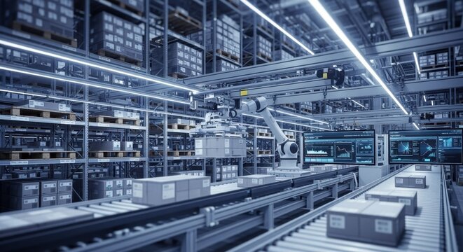 Machine learningcontrolled automated storage and retrieval system in modern inventory hub