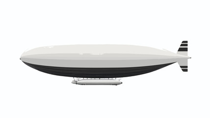 Fototapeta premium Transparent Zeppelin Airship Wide Angle Design