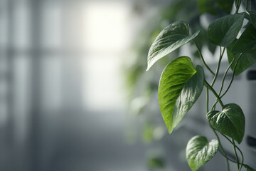 serene automated kitchen ceiling garden with minimalist design features showcasing lush green plants growing