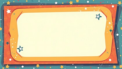 Festive Star Frame with Empty Space for Text or Image
