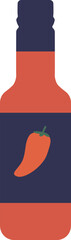 Hot chili pepper sauce bottle
