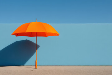 innovative umbrella designed to symbolize climate protection without traditional canopy representing resilience in