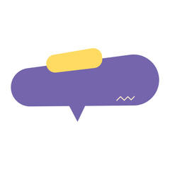 Speech Bubble with Yellow Accent