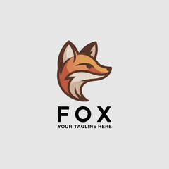 A clever and artistic representation of a fox head, perfectly illustrating cunning, intelligence, and beauty. Ideal for branding and wildlife-related projects.