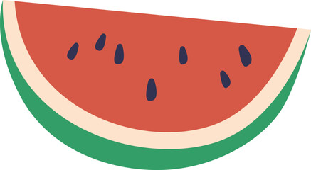 Watermelon slice sweet berry vector illustration