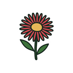 flower Aster illustration vector on white background
Vector illustration on white background flowers