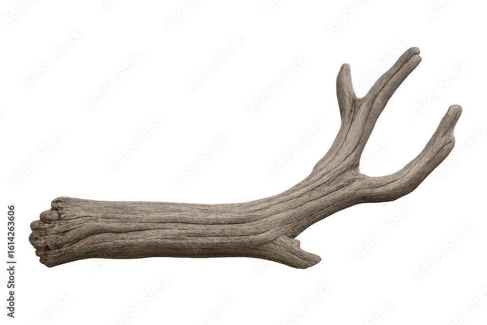 Poster weathered grey branch isolated on transparent background, ideal for adding a touch of nature to proj