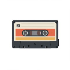 Obraz premium Retro Cassette Tape Illustration Pixel Art Design