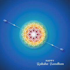 Illustration of happy raksha bandhan festival greeting card background