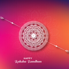 Illustration of happy raksha bandhan festival greeting card background