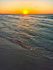 sunset on the sea
