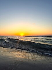 sunset over the sea