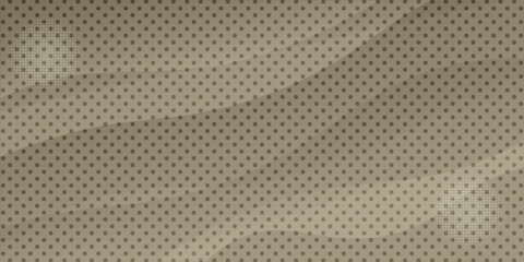 Stylish beige abstract background featuring flowing wave shapes overlaid with a halftone dot pattern. A blend of retro and modern aesthetics, ideal for vintage-themed designs