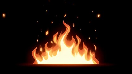 Abstract animated fire effect graphic design element - Powered by Adobe