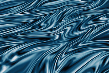 Cool-toned blue abstract liquid texture flowing like silk waves, suitable for tech branding, science visuals, or calm futuristic designs.