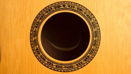 Close-up of a guitar soundhole