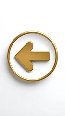 Gold arrow icon in a circle