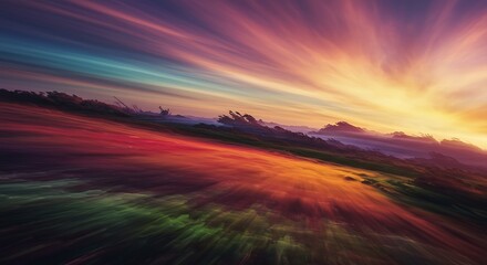 Fototapeta premium An astronaut floats in a surreal landscape with floating islands, lush vegetation, and a cloudy, dreamlike sky.