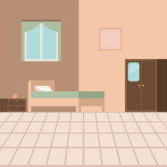 modern interior design of bed room illustration vector