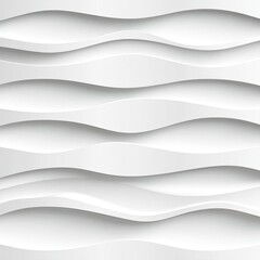 White wavy wall panel texture; interior design, architectural background
