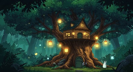 An astronaut floats in a surreal landscape with floating islands, lush vegetation, and a cloudy, dreamlike sky.