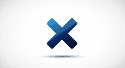 Obraz premium Social network icon download blue letter x design vector illustration with abstract texture effect for free commercial use vector