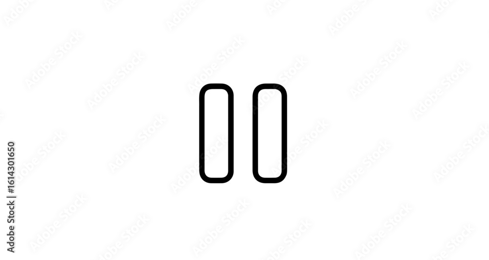 Aufkleber social network icon pause button icon vector illustration symbol for media player control interface 