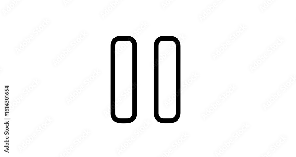 Aufkleber social network icon pause button icon vector illustration stop media player symbol interface sign co