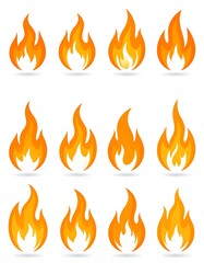 Flame icons collection