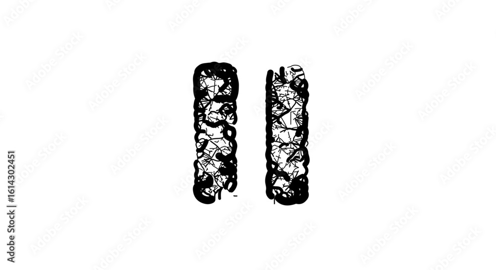Aufkleber social network icon abstract pause symbol vector illustration with grunge texture for graphic design