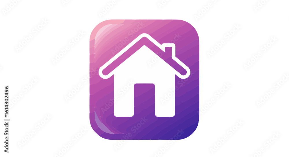 Aufkleber social network icon home icon vector graphic design for real estate company website and mobile app d