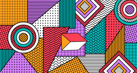 Flat design geometric pattern classis abstract template