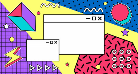 Geometric background in 80s style