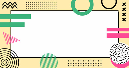 abstract background with memphis style