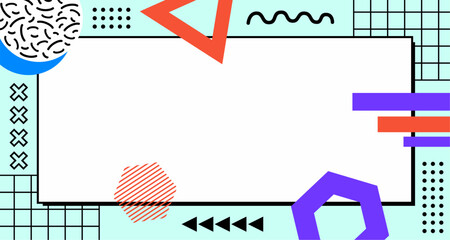 Abstract background templates with retro geometric design