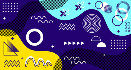 Colorful geometric background, vector illustration